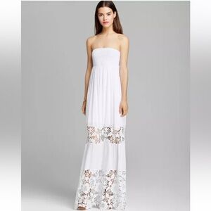 GUESS Embroidered floral Lace Maxi Dress Sleeveless sz large